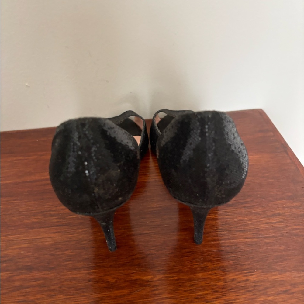 KATE SPADE Black Glitter d'Orsay Pumps size 11 EUC - Picture 5 of 8